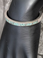 Beautiful Sterling Turquoise Zuni 5" Cuff Bracelet. 16.65gr