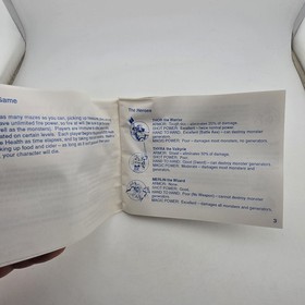 Gauntlet II Nintendo NES Instruction Manual Booklet ONLY