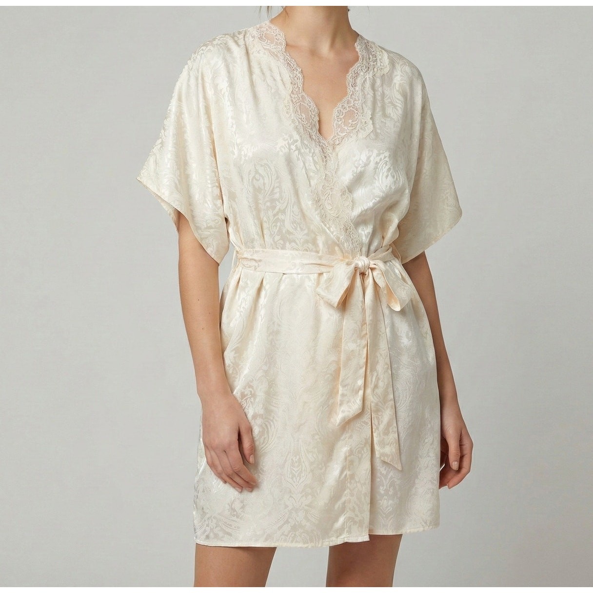 Delicates Medium Polyester Cream Beaded Lace Trim… - image 1