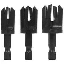 Tools 3 Piece Tapered Plug Cutter Set