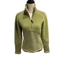 Women  s The North Face Quarter Zip Sherpa / Ribbed Sweatshirt Size Small