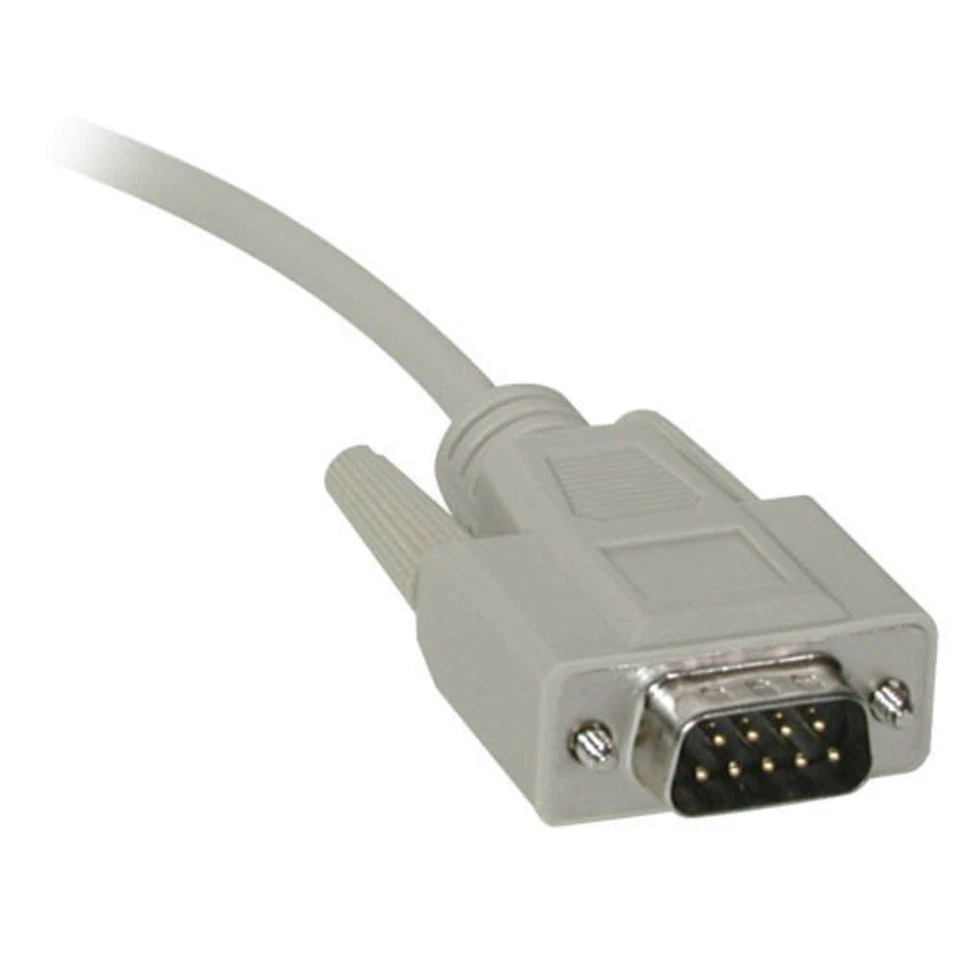 CablesToGo 09453 50ft (15.2m) DB9 M/F Serial RS232 Extension Cable, Beige - Image 4 of 4