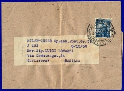 Italy Republic 5 lire Democratic isolated reduced prints publishers for abroad