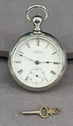 1889 ANTIQUE 18S Waltham 7J "Broadway" KEY WIND Pocket Watch Runs! w/ Key A051