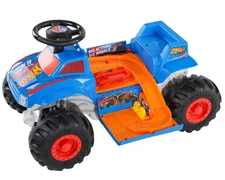 6V Monster Truck Ride-On for Toddlers Blue/Red Electric Ages 1.5-3 Years Max Spe