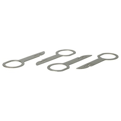 vhbw 4X Chiave di sblocco per Radio Compatibile con Volkswagen Touareg, Touran Auto - Strumento di sbloccaggio per autoradio, 7 cm