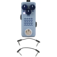 JHS Tidewater Mini Tremolo Pedal with EBS Patch Cables