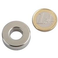 Ringmagnet Ø 26,0 X 12,0 X 9,0 Mm N45 Nickel - HäLt 15,4 Kg