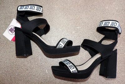 NWT Y2K Womens Juicy Couture J Glissa platform hi heels sz 11 prom ankle strap