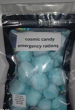 cosmic candy Freeze Dried Salt Water Taffy blue Raspberry Veteran Owned 