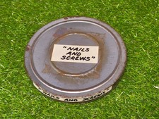 Vintage 35mm Film Reel Nails and Screws With Metal Tin