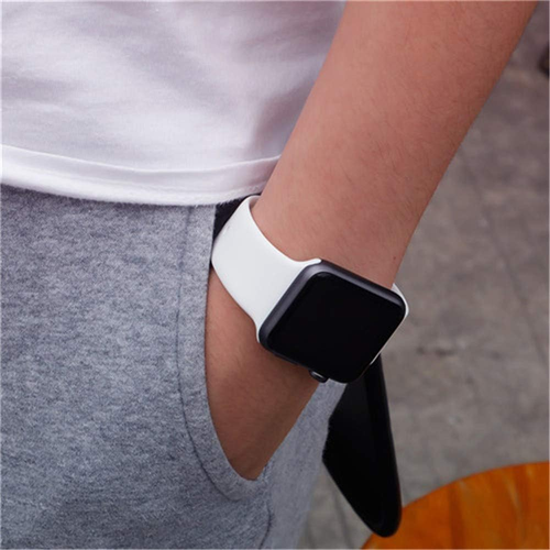 Uhrenarmband 38 mm 42 mm 40 mm 44 mm 41 mm 45 mm weiches Silikonband Ersatzarmband S - Bild 9 von 9