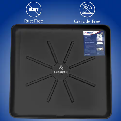 #ad #ad 30 In. X 28 In. Plastic Washing Machine Drain Pan with Drainhose Adapter in B... $39.57