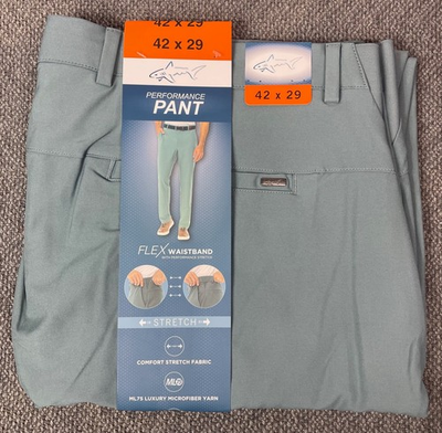 #ad Greg Norman Men#x27;s Green Chino Pant Pick Your Size NWT $17.97