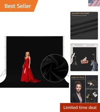 10X10 FT Black Backdrop Background for Photography, Large Photo Backdrop Curtain