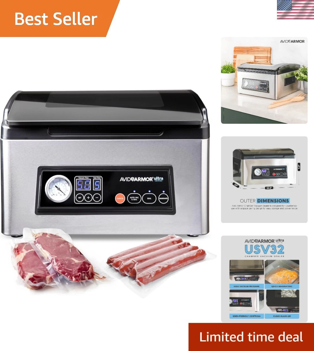 Ultra Series Chamber Vacuum Sealer for Home & Professional Use 12x11.5