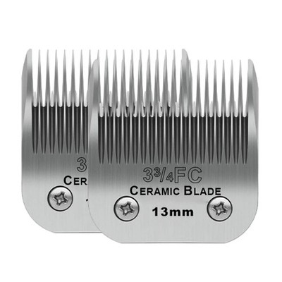 Detachable Pet Dog Grooming Ceramic Blades for Andis Oster Wahl KM10 13mm 2Pcs