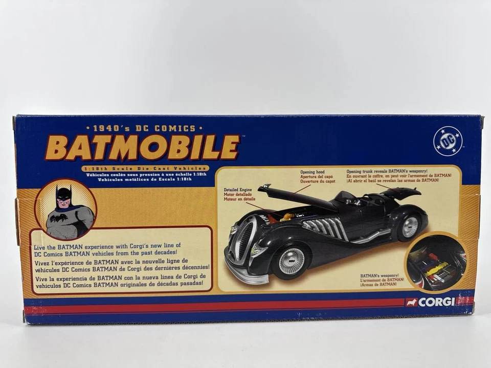 Corgi 1940s DC Comics Batmobile 1:18 Die-Cast Batman 77606 - Image 2 of 4