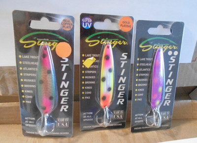 Michigan Stinger Trolling Spoons Salmon Walleye Trout Fishing -3 3 /4'' Lot # 51