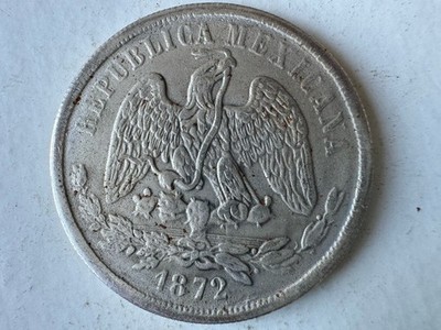 REPUBLICA MEXICANA 1872 LEY UN PESO Mo M 902.7 COLLECTOR COIN