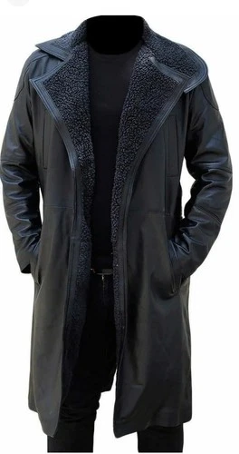 Mens Ryan Gosling Blade Runner 2049 Officer K Real Lambskin Black Leather Jacket image 4