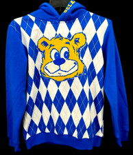 NEW California UCLA Bruins Colosseum Argyle LS Hoodie Hooded Sweatshirt Youth M