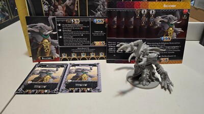 Massive Darkness Hellephant with MD1, MD2, and Boss Cards