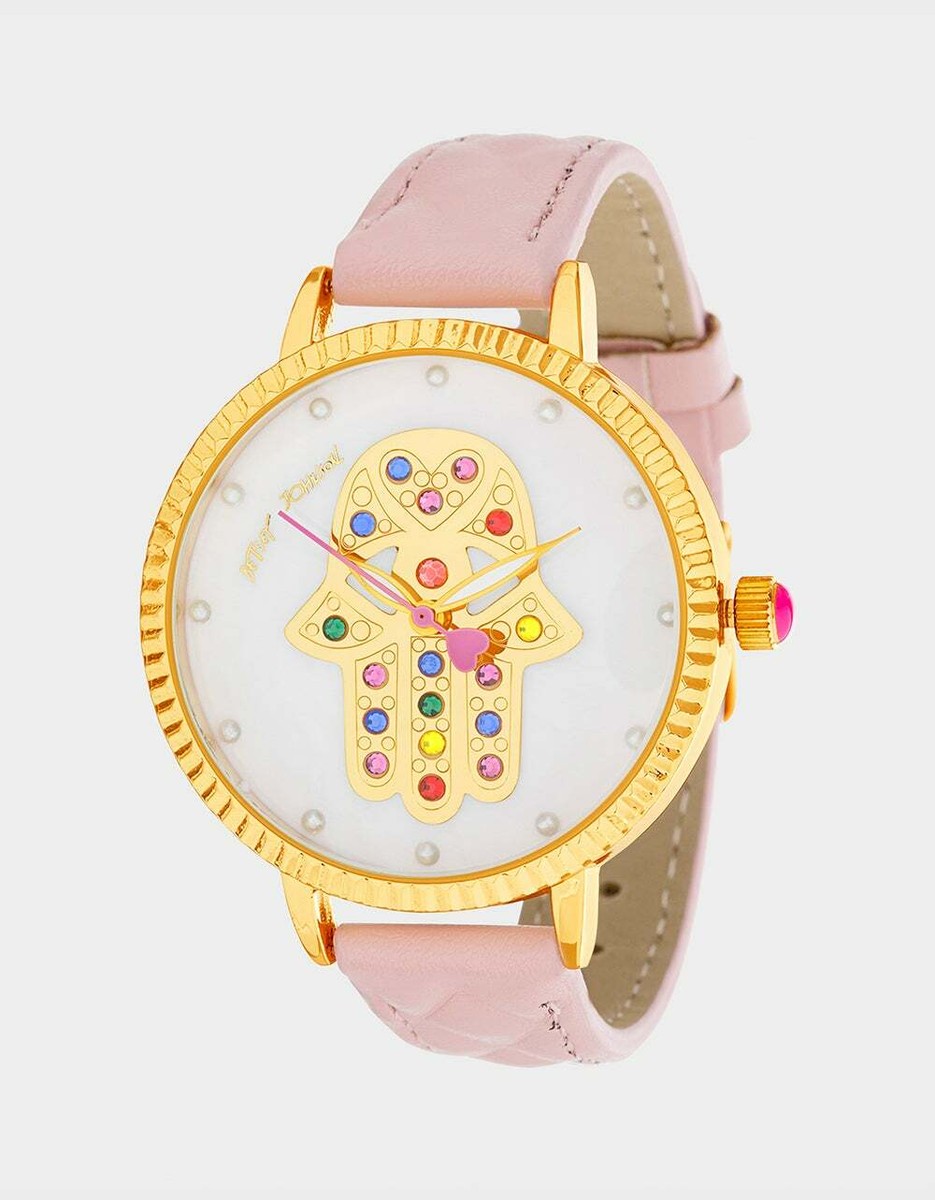 BETSEY JOHNSON MYSTIC HAMSA EYE WATCH W/BRACELETS BOXED SET  display picture 3