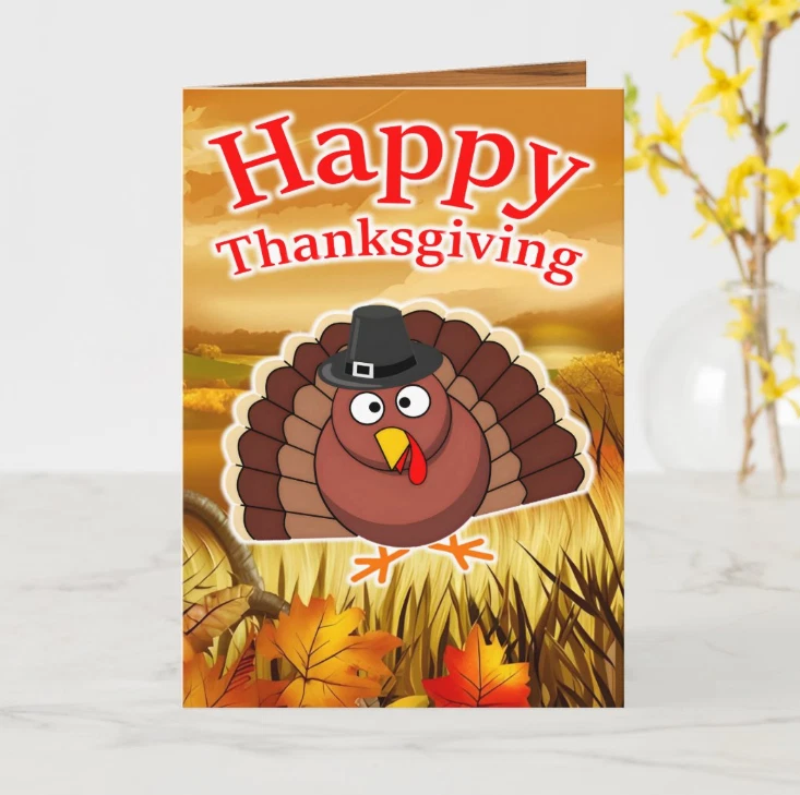 Happy Thanksgiving - 5.5" x 8.5'' Treat-&-Card with Writing Space Inside - Image 4 of 4