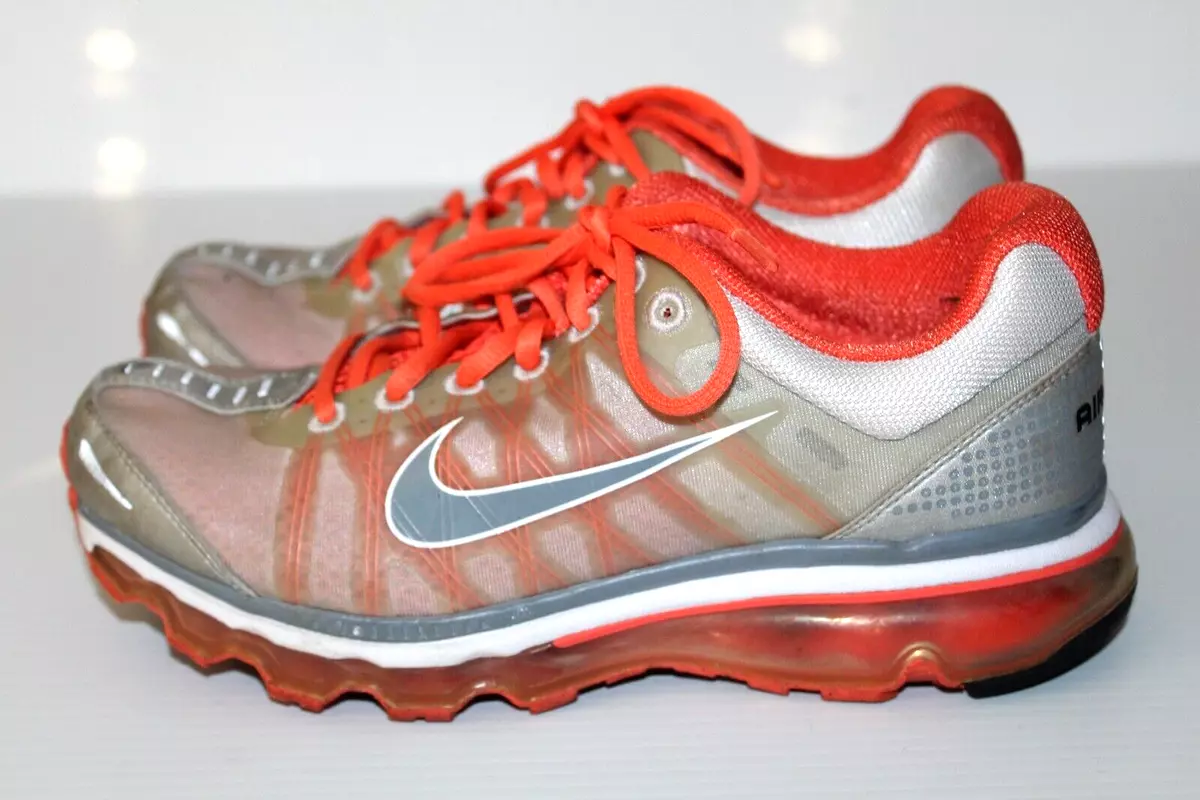 Cliente por supuesto frágil Nike Air Max + 2009 Grey Coral Orange Running Shoes Women&#039;s Size 7.5  354750-002 | eBay