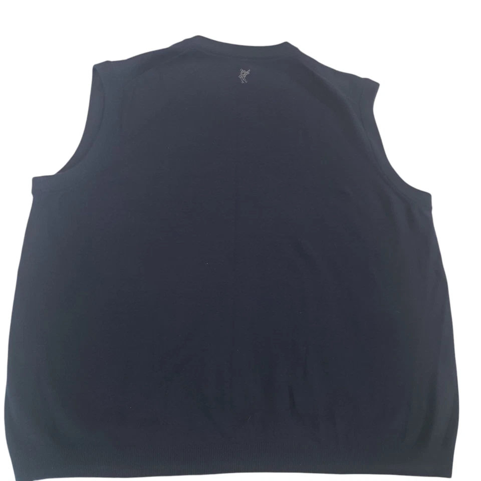Ashworth Pullover Knitted Vest Mens Black XXL V Neck Wool Duke Golf Club 1957 - Image 2 of 4