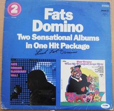 Fats Domino signed LP Album Cover Two Pack PSA/DNA auto