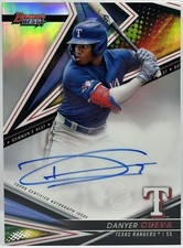 2022 Bowmans Best Danyer Cueva Silver Refractor Prospect Auto #B22-DCA TEX