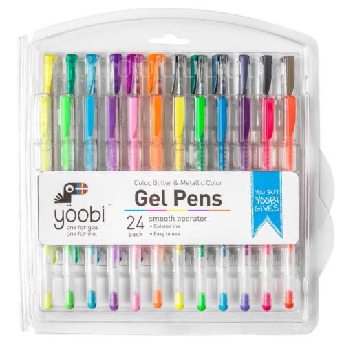 ZSCM Quality Decides The Future Glitter Gel Pens ZSCM 48 Pack Colored Gel Pens Set Include 24 Colors Gel Marker Pen, 24 Refills, Glitter Pens with 40%