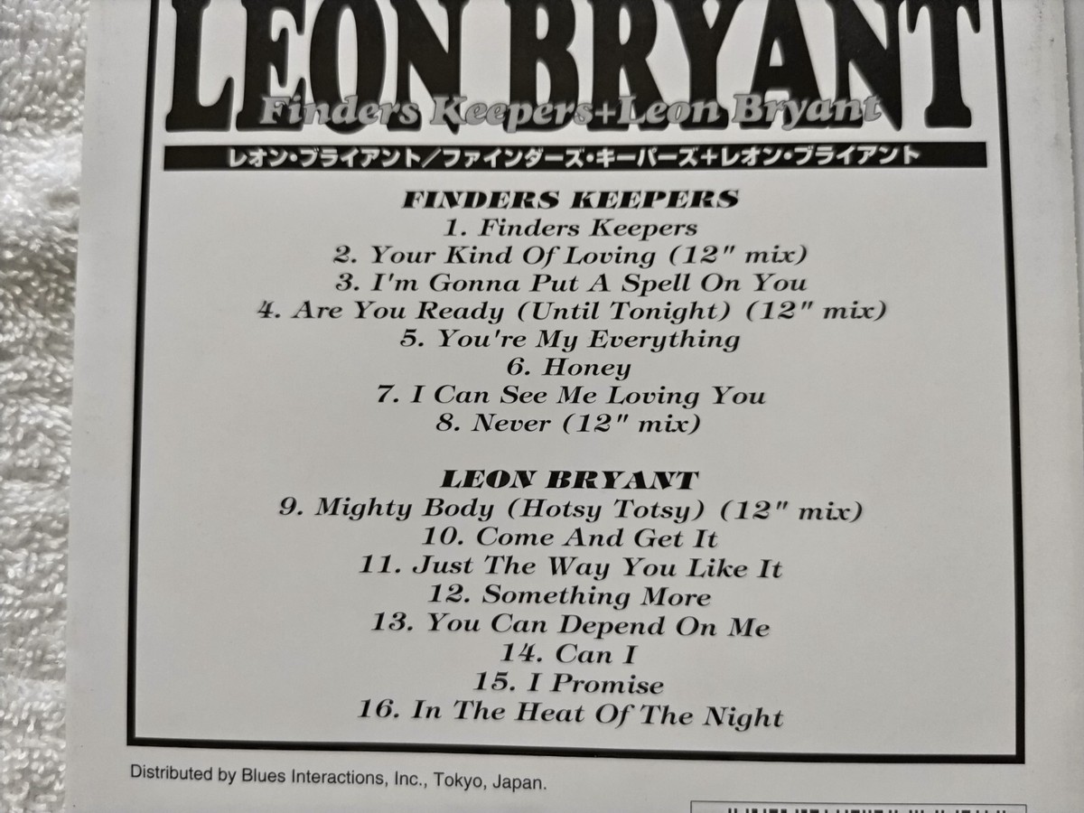 Finders Keepers/Mighty Body * by Leon Bryant (CD, Feb-1997, P-Vine