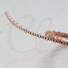 1 Meter (3.28 Ft) Rose Gold Plated Brass Base Gallery Bezel Wire-4.8mm CW-1949C