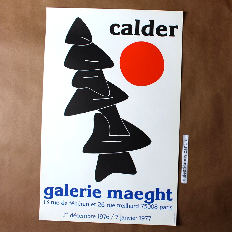 PÓSTER LITOGRÁFICO ORIGINAL EXPOSICIÓN PARÍS ALEJANDER CALDER 1976 Foto 2 de 4