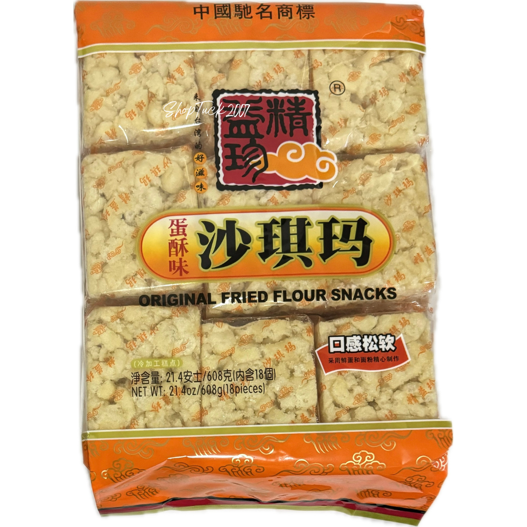 Jing Jih Jen Sachima Soft Cake Chinese Fried Snack 608g 18pcs