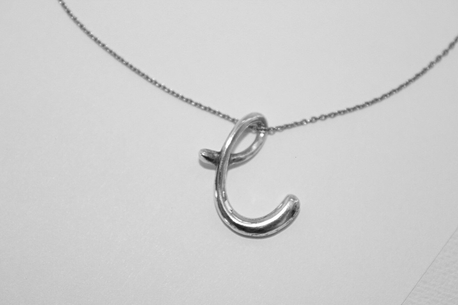 925 Sterling Silver Cursive Initial "L" Pendant N… - image 2