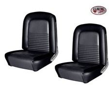 1967 Mustang Front Bucket Seat Upholstery- Pair- Black Made By Tmi - In Stock