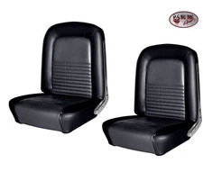 1967 Mustang Front Bucket Seat Upholstery- Pair- Black Made by TMI - IN STOCK!!
