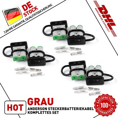 1/2/3/5 Satz Batteriestecker mit Kupplung rot/grau Anderson SB 50A-175A DHL