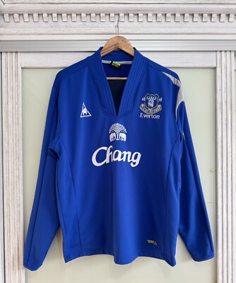 Vintage Everton 2009-2010 Soccer Drill Top Football Jersey Shirt