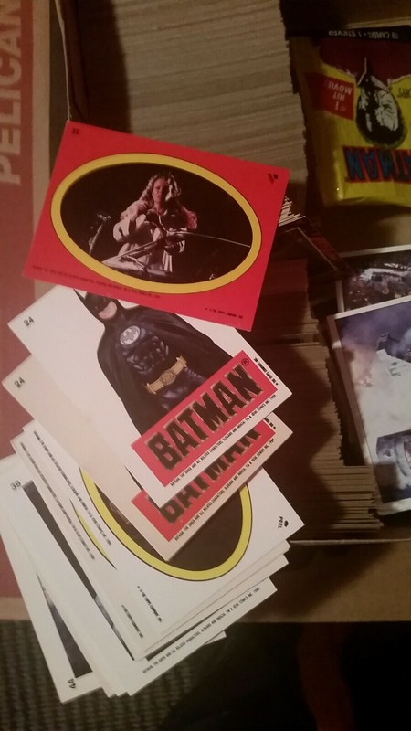 Vintage Batman The Movie Trading Cards and stickers  100+ cards. 1 wrapper Rare