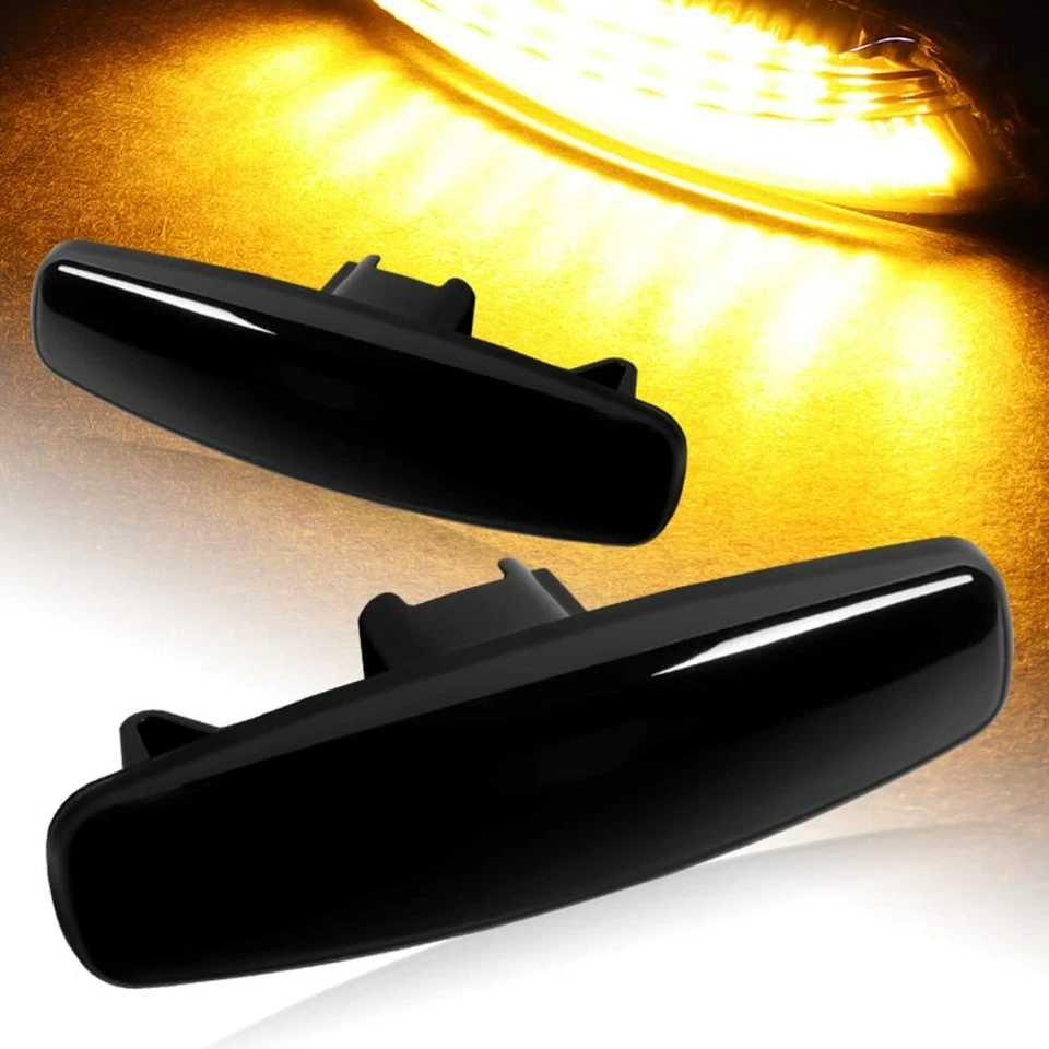 PARA INFINITI M35 M45 G35 G37 EX35 EX37 LENTE AHUMADA ÁMBAR LED LUCES MARCADORAS LATERALES Foto 4 de 4