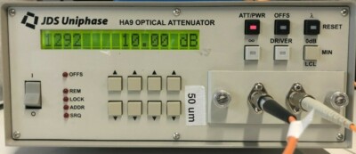 JDSU HA9W1 Optical Attenuator 700-1750nm multimode (50/125um) **CALIBRATED**