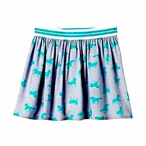 NWT GIRLS SONOMA GRAY HORSE SKIRT SIZE 14 - Picture 1 of 1
