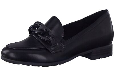 JANA Damen Slipper WEITE H schwarz KETTENVERZIERUNG