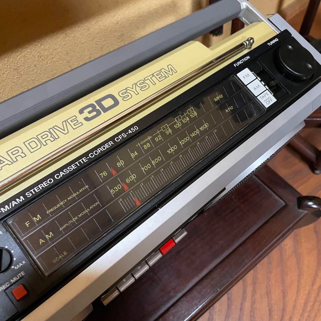 【昭和レトロ】ソニー　ラジカセ　SONY　CFS-450 Sony CFS-450 Stereo Cassette Player 1980s AM/FM Radio Super
