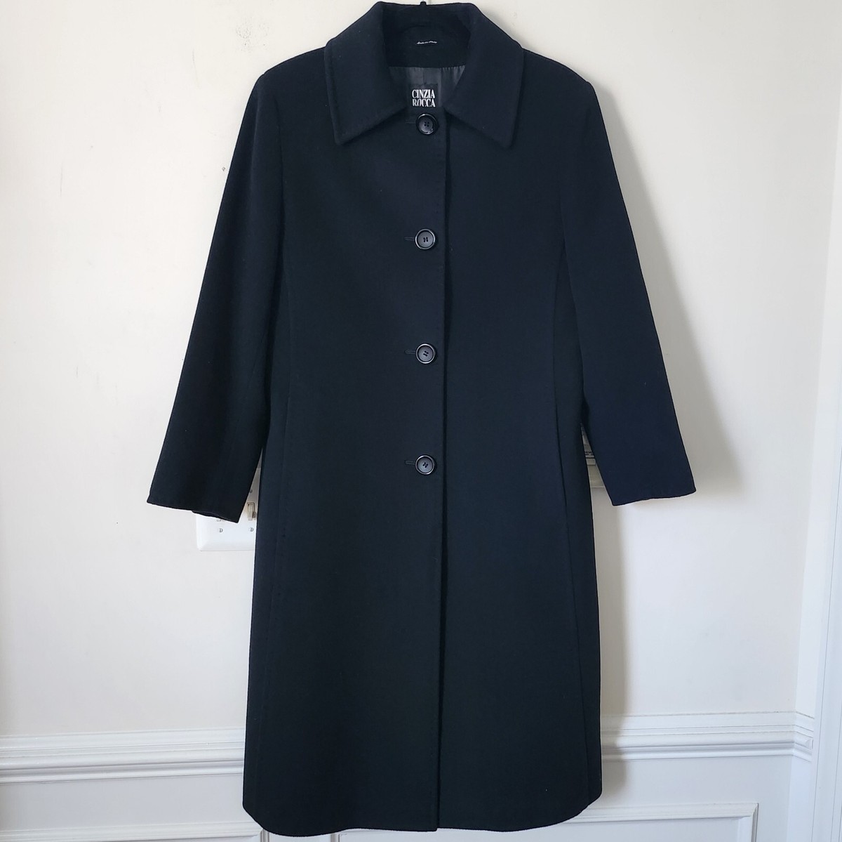 CINZA ROCCA ITALY PIACENZA Cashgorissimo Black Fodera Bemberg